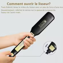 KIPOZI Professional Titanium Hair Straightener – LCD Display, Instant Heat, Dual Voltage