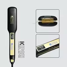 KIPOZI Professional Titanium Hair Straightener – LCD Display, Instant Heat, Dual Voltage