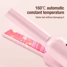 Portable Mini Hair Straightener & Curler – Ceramic 2-in-1 Styling Tool for Women