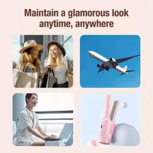Portable Mini Hair Straightener & Curler – Ceramic 2-in-1 Styling Tool for Women